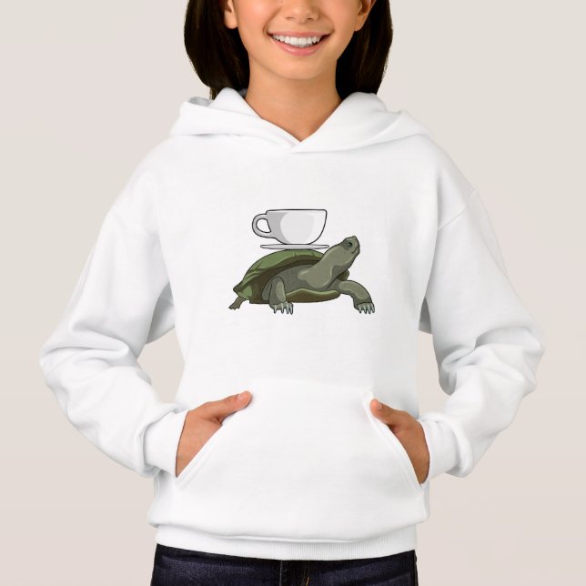 Schildkröte mit Teacup Hoodie (Vorderseite)