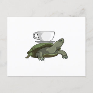 Schildkröte mit Teacup Postkarte