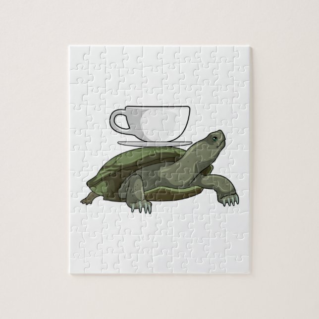 Schildkröte mit Teacup Puzzle (Vertikal)