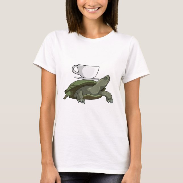 Schildkröte mit Teacup T-Shirt (Vorderseite)