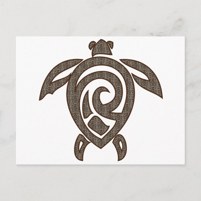 Schildkröte-Muschel Postkarte (Vorderseite)