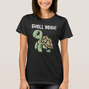 Schildkröte Muschel Yeah Schildkröten Meer Niedlic T-Shirt