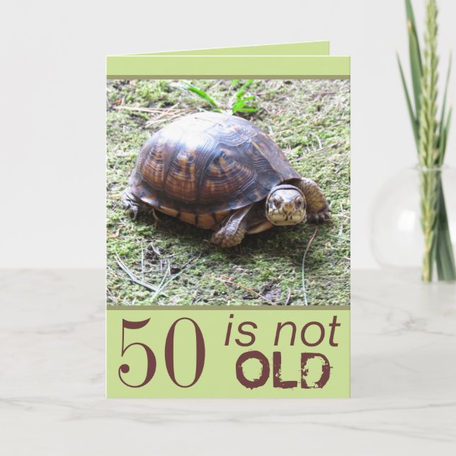 Schildkröte - nicht alt - Geburtstag Karte (Vorderseite)