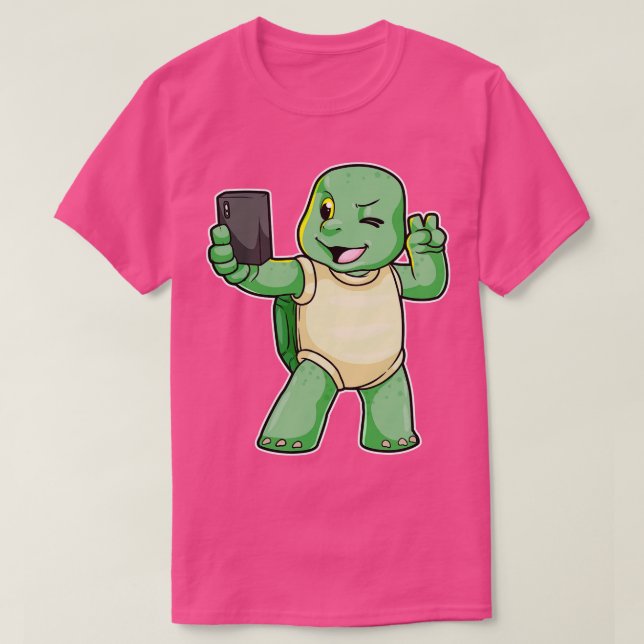 Schildkröte nimmt Selfie 1 T-Shirt (Design vorne)