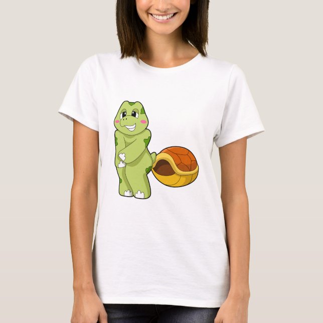 Schildkröte ohne Muschel Shy.PNG T-Shirt (Vorderseite)