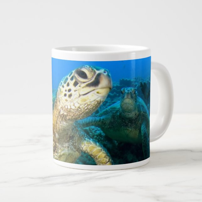 Schildkröte-Paare Jumbo-Tasse (Vorderseite Rechts)