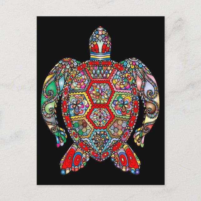 Schildkröte Postkarte (Vorderseite)