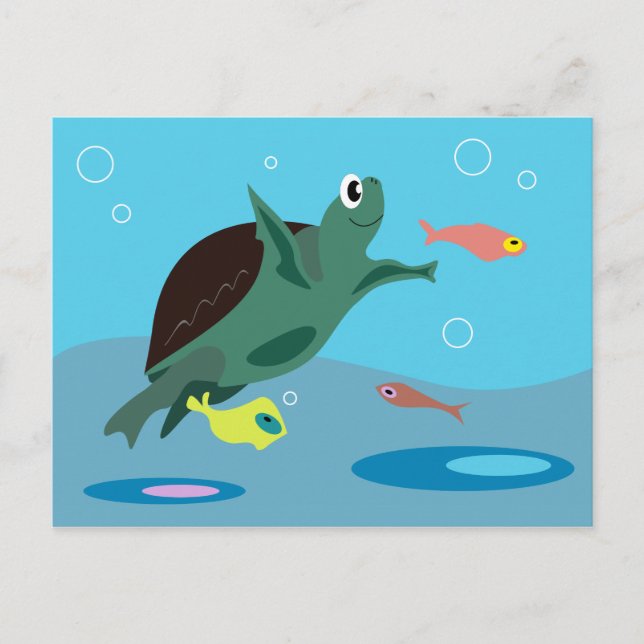 Schildkröte Postkarte (Vorderseite)