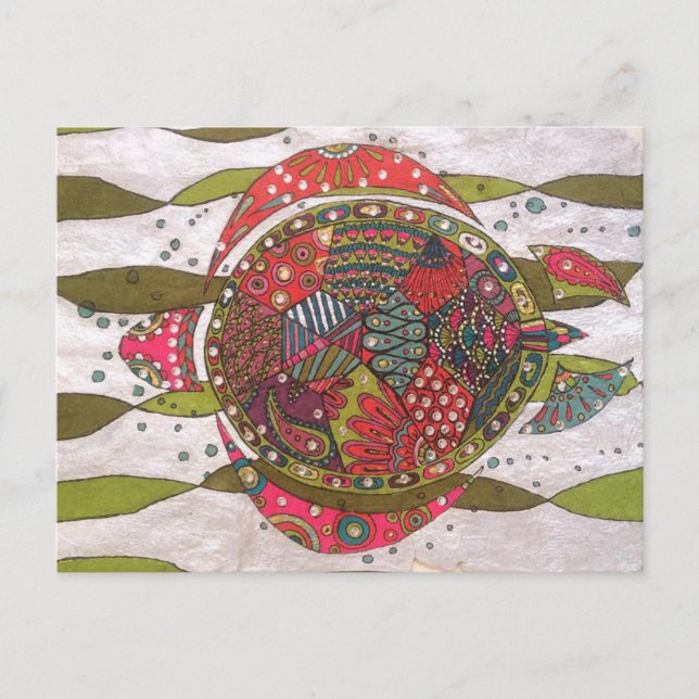 Schildkröte Postkarte (Vorderseite)
