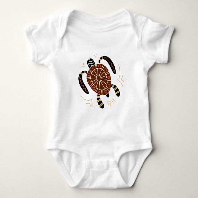 Schildkröte punktierter Entwurf Baby Strampler (Vorderseite)