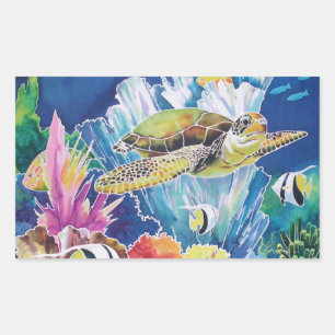 Schildkröte Rechteckiger Aufkleber