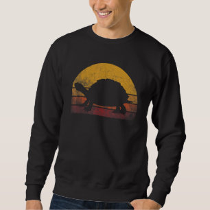 Schildkröte Retro Vintage 60er 70er Sonnenuntergan Sweatshirt