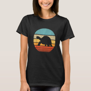 Schildkröte Retro Vintage 60er 70er Sonnenuntergan T-Shirt