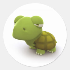 Schildkröte Runder Aufkleber