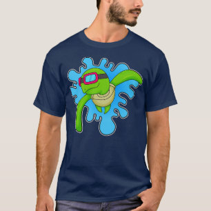 Schildkröte Schwimmen Schwimmbrille T-Shirt