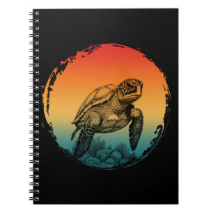 Schildkröte Sommer Ozean Sonnenuntergang Notizblock