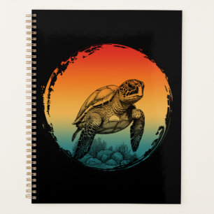Schildkröte Sommer Ozean Sonnenuntergang Planer