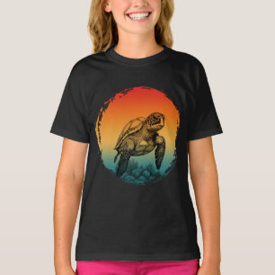 Schildkröte Sommer Ozean Sonnenuntergang  T-Shirt
