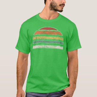 Schildkröte Sonnenuntergang 70er Tierfreund T-Shirt