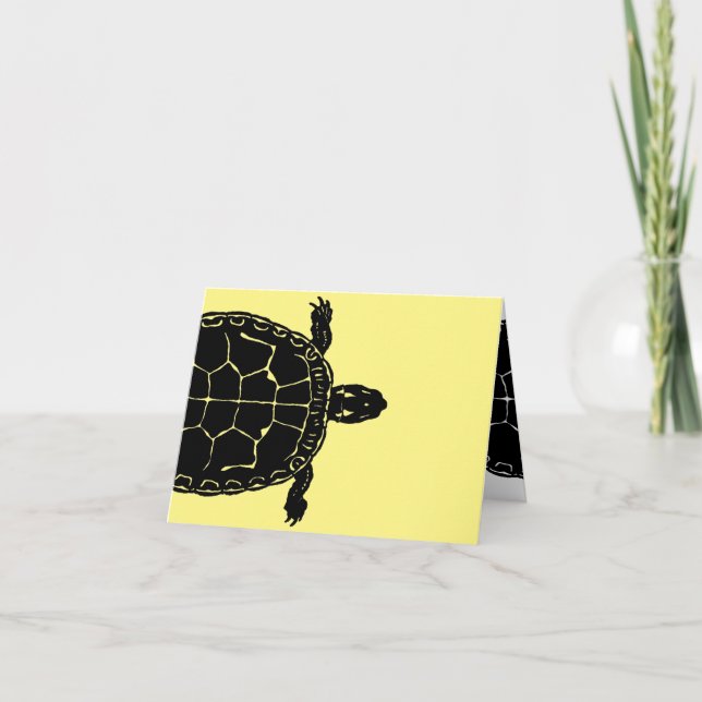 Schildkröte Sorry, ich bin spät verspätete Grußkar Karte (Vorderseite)