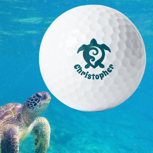Schildkröte Stamm Maori-Stil Monogramm Name Golfball