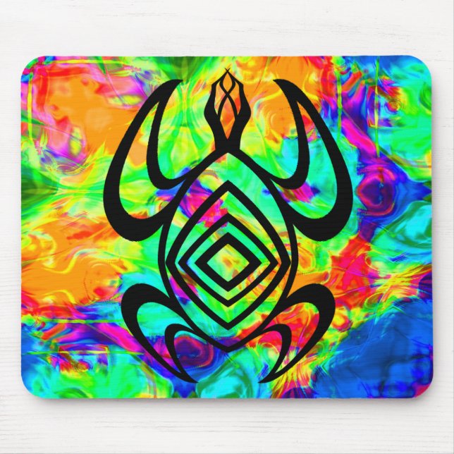 Schildkröte-Symmetrie Tiedye Mousepad (Vorne)
