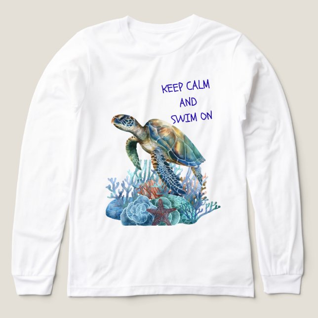 Schildkröte T-Shirt Tri-Blend Shirt (Design Vorderseite)