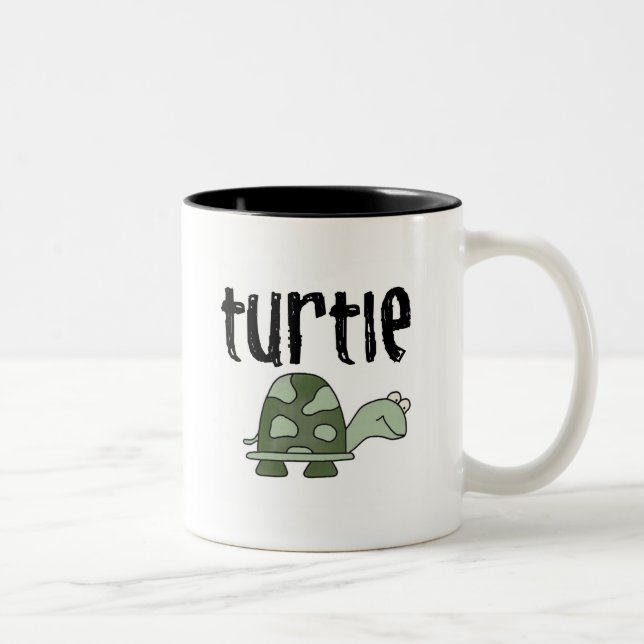 Schildkröte-T-Shirts und Geschenke Zweifarbige Tasse (Rechts)