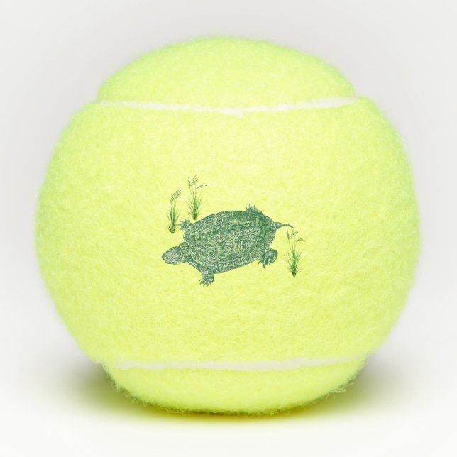Schildkröte Tennisbälle (Vorderseite)