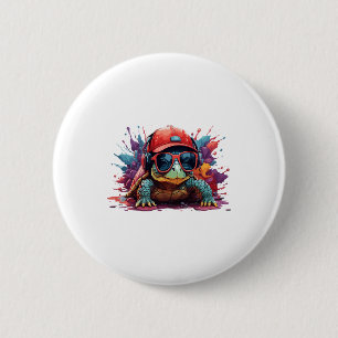 Schildkröte Tier Kunst Ich cool süße Schildkröte Button