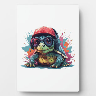 Schildkröte Tier Kunst ich cool süße Schildkröte Fotoplatte