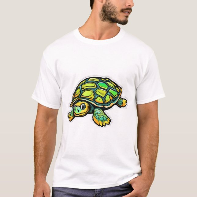 Schildkröte Tier Schildkröte Grün T-Shirt (Vorderseite)