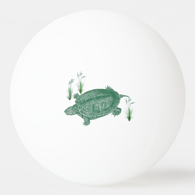 Schildkröte Tischtennisball (Vorderseite)