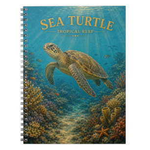 Schildkröte Tropisches Riff Aquarell GeoSaga Notizblock