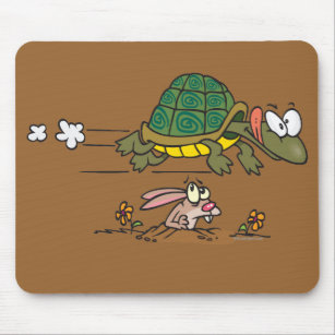 Schildkröte und der lustige Cartoon Mousepad