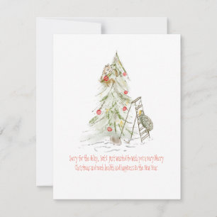 Schildkröte und Eichhörnchen mit einem späten Weih Feiertagskarte