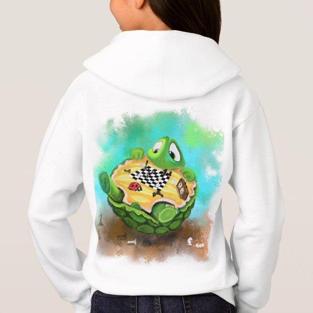 Schildkröte und Ladybug Schach spielen - Spaß - Ma Hoodie (Rückseite)