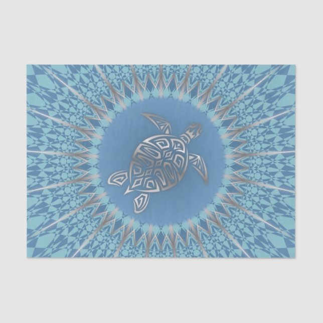 Schildkröte und Mandala Seidenpapier (Vorderseite)