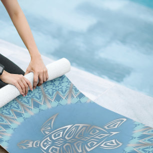 Schildkröte und Mandala Yogamatte