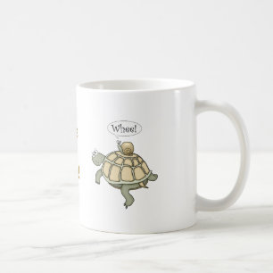 Schildkröte und Schnecke.  Whee! Tasse