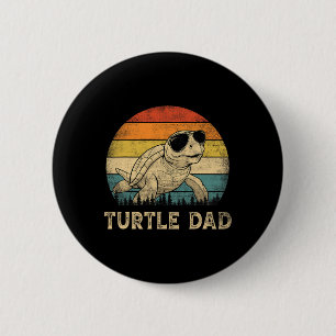 Schildkröte Vater Liebhaber Papa Vatertag Button