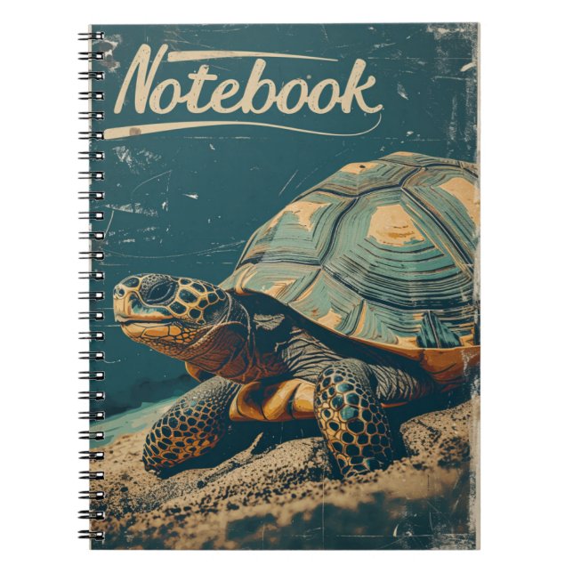 Schildkröte Vintag Notizblock (Vorderseite)