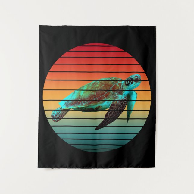 Schildkröte Vintag Wandteppich (Vorderseite)