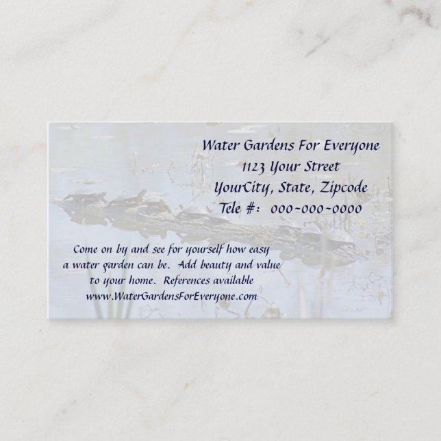 Schildkröte Visitenkarte (Vorderseite)