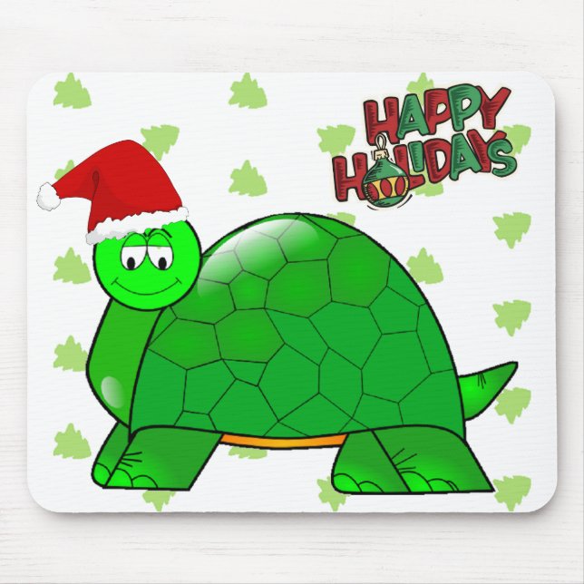 Schildkröte-Weihnachten Mousepad (Vorne)
