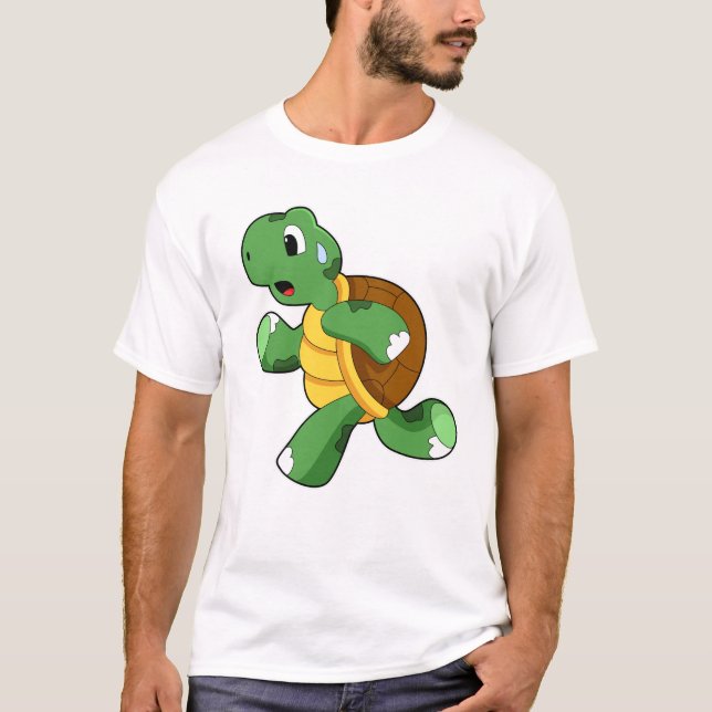 Schildkröte wie Jogger beim Laufen T-Shirt (Vorderseite)