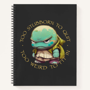 Schildkröte zu stur, um zu komisch aufzuhören, um notizbuch