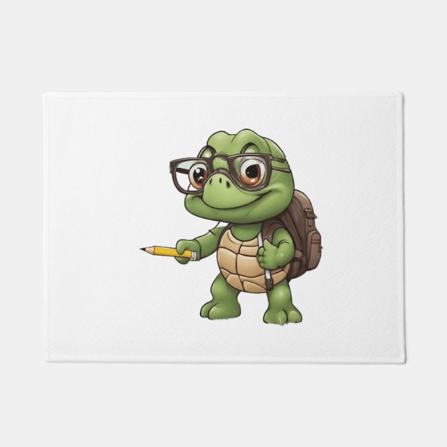 Schildkröte zurück zur Schule Fußmatte (Vorderseite)