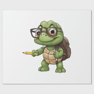 Schildkröte zurück zur Schule Geschenkpapier