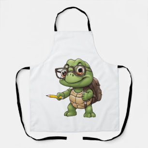 Schildkröte zurück zur Schule Schürze